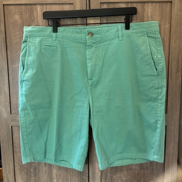 Jonnie-O Cotton Stretch Shorts 40 Teal Green - Picture 1 of 8